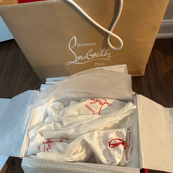 Christian Louboutin Miss Z Sling Sparkling Slingback Pumps - Picture 4 of 5